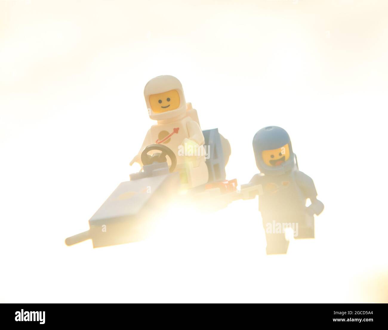 Lego movie minifigures spacemans Stock Photo