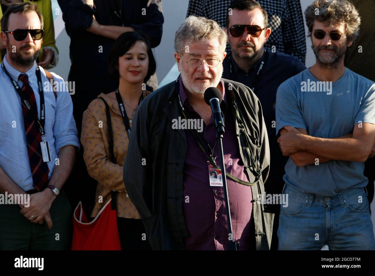 October 7, 2012 - Busan, South Korea : French Film Director Hubert Niogret attend press conference  during the 17th Busan International Film Festival EFP press conference at the BIFF Village in Haeundae. Stock Photo