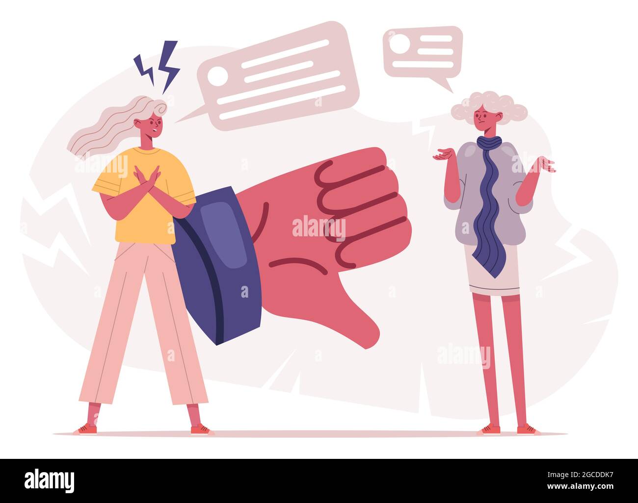 Negative Response Thumbs Down Dislike Concept Social Media Bad Review Haters Dislike Feedback Vector Illustration Set Finger Down Negative Response Stock Vector Image Art Alamy