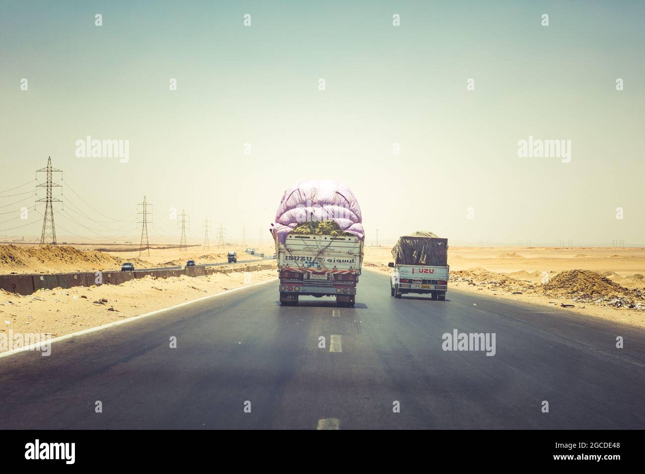 Busy streets of Cairo Egypt Stock Photo