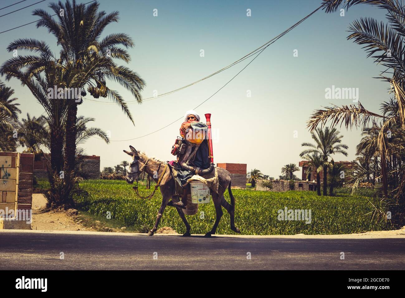 Busy streets of Cairo Egypt Stock Photo