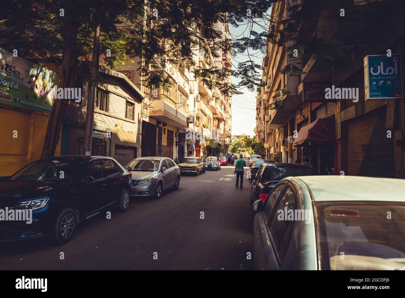 Busy streets of Cairo Egypt Stock Photo