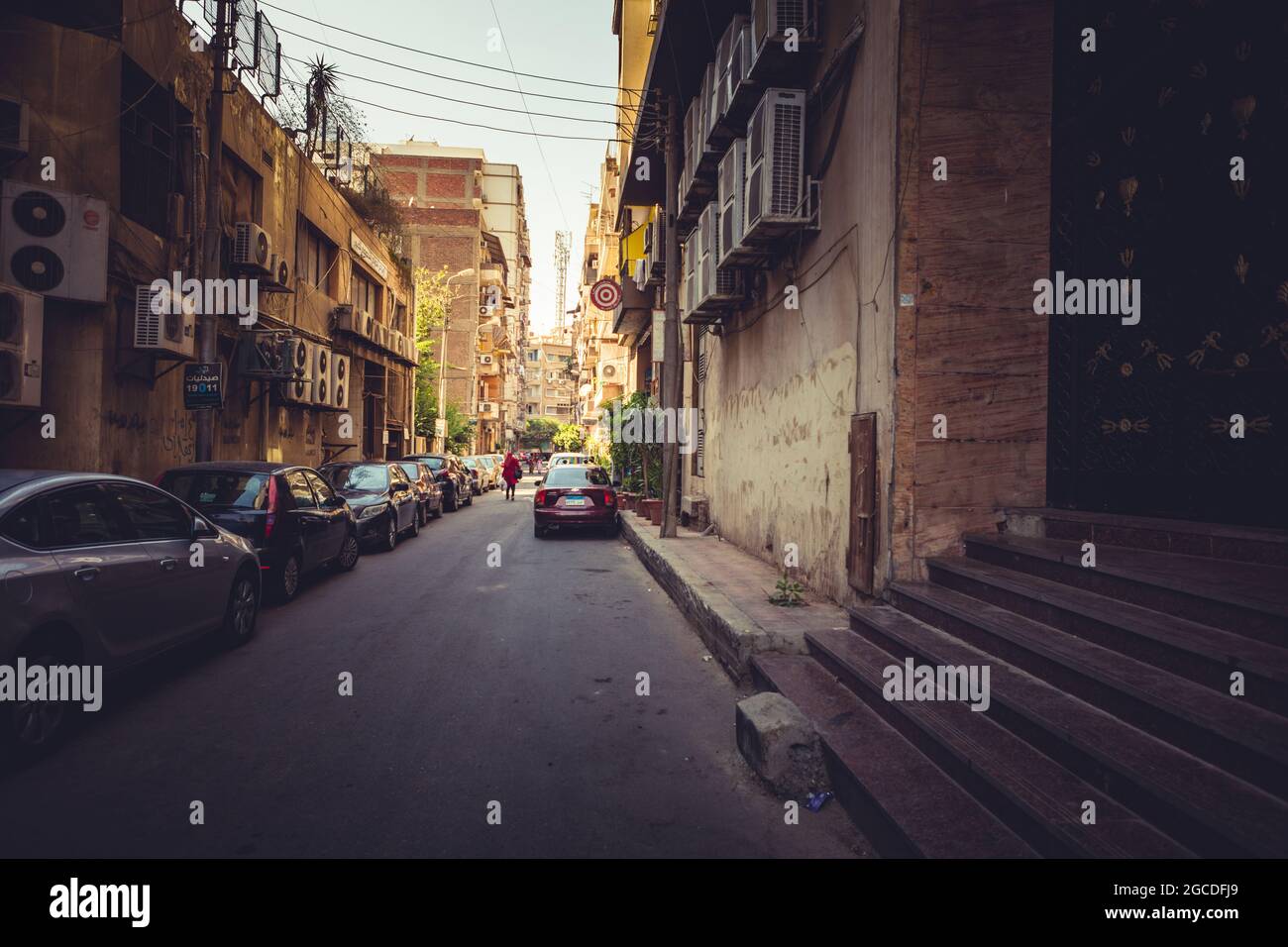 Busy streets of Cairo Egypt Stock Photo