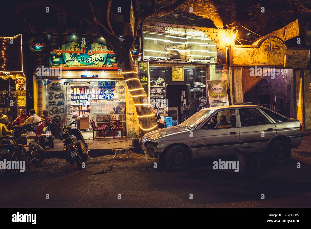 Busy streets of Cairo Egypt Stock Photo