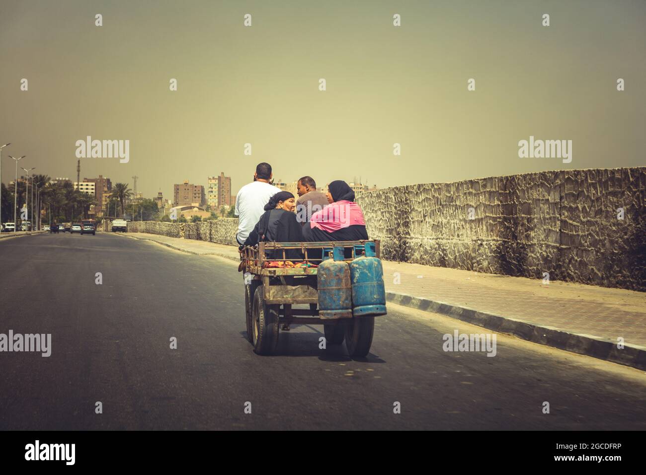 Busy streets of Cairo Egypt Stock Photo