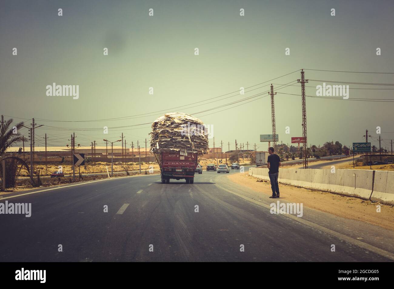 Busy streets of Cairo Egypt Stock Photo