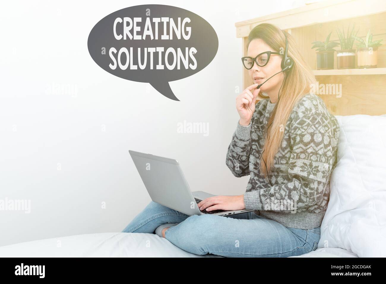 Handwriting text Creating Solutions. Business showcase Make ways to ...