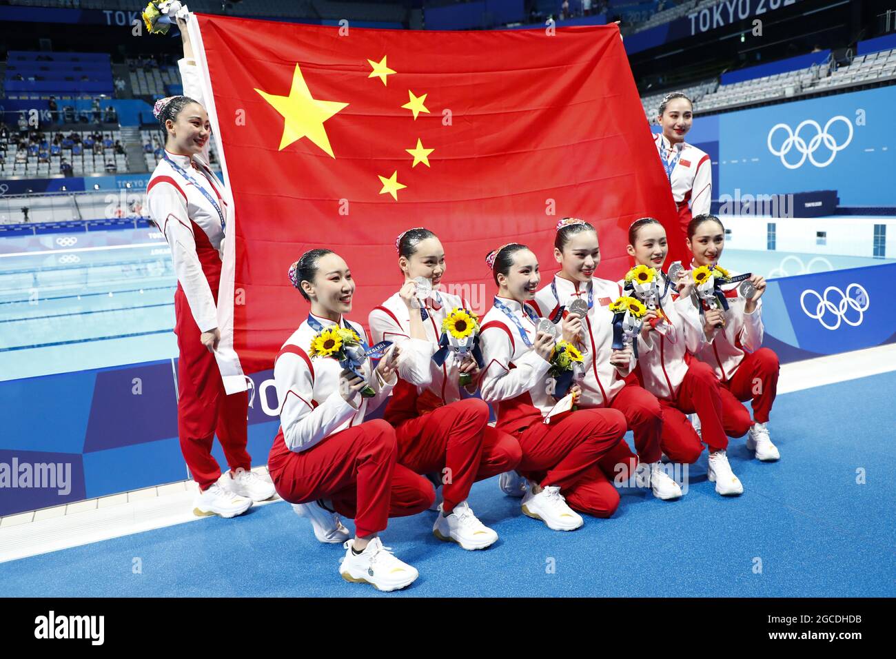 Team China Silver Medal During The Olympic Games Tokyo 2020, Swimming ...