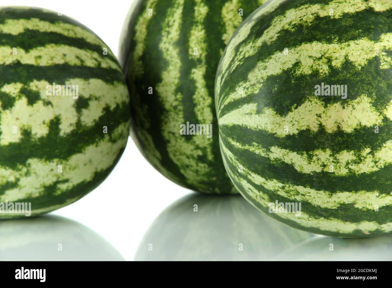 Ripe watermelons isolated on white Stock Photo - Alamy
