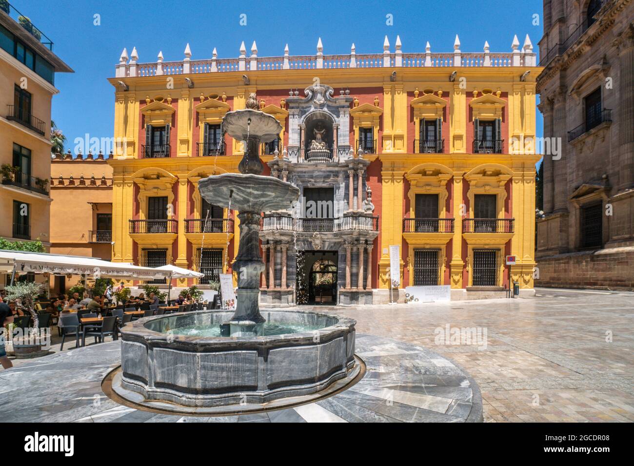 Espiscopal Palast an der Plaza del Obispo, Malaga, Spanien, Andalusien Stock Photo