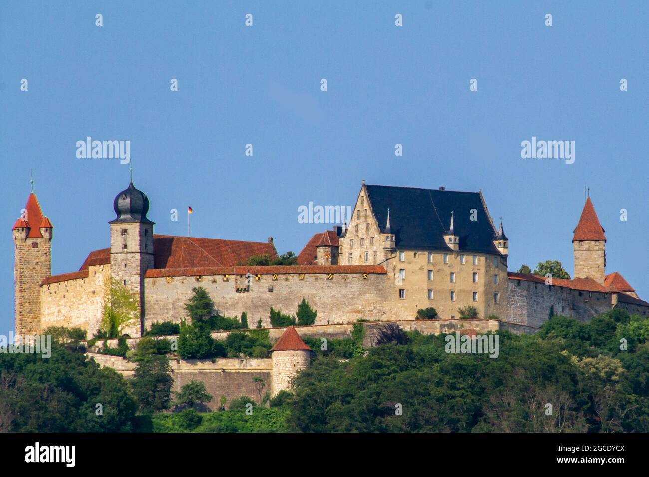 Coburg, Germany, July 19, 2021. View from the west of the fortress of Coburg.  The Veste Coburg or Fortress of Coburg is one of the best-preserved medi  Stock Photo - Alamy