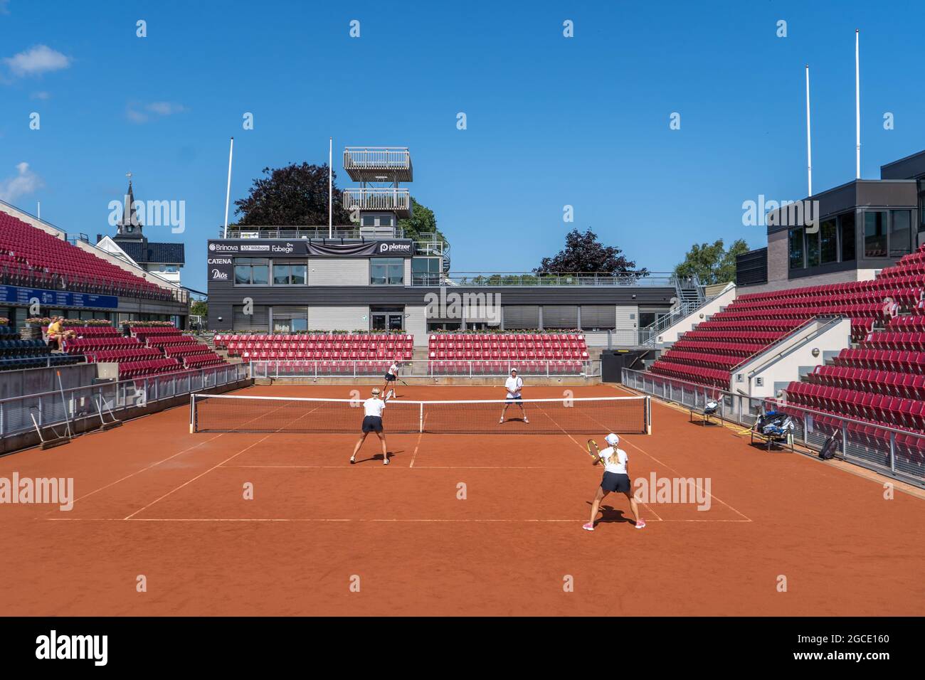 Center court at Båstad Tennis stadium in Sweden Stock Photo - Alamy