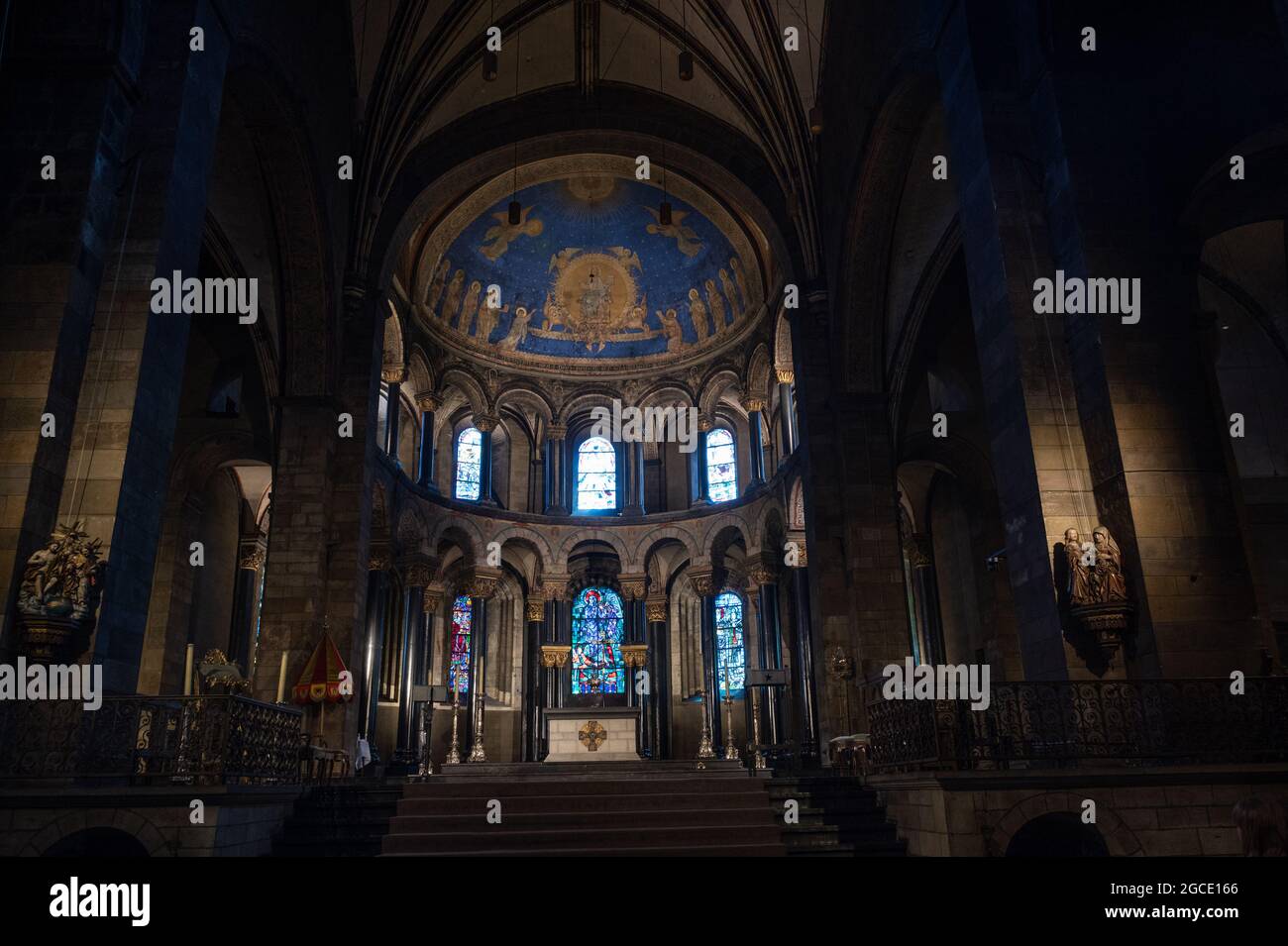 Maastricht, Netherlands - June 2021: altar  in the Basilica of Our Lady Stock Photo