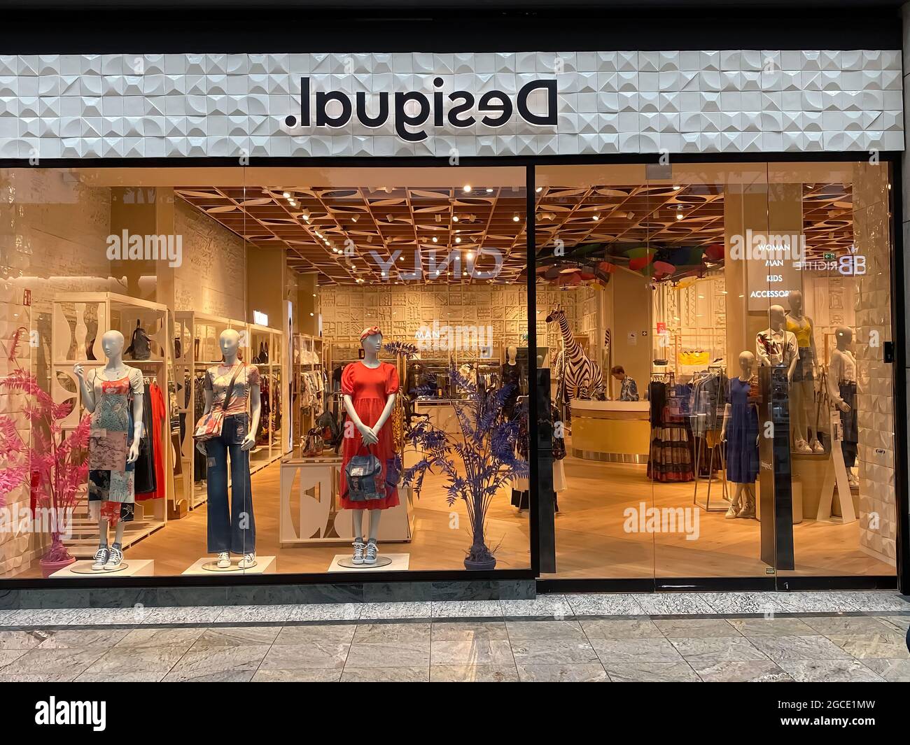 Oberhausen, Germany - July 9. 2021: View on store front with logo lettering  of desigual fashion in shopping mall Stock Photo - Alamy