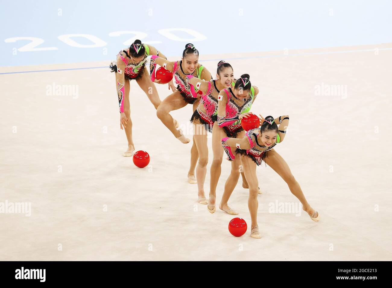 Japan Team during the Olympic Games Tokyo 2020, Rhythmic Gymnastics