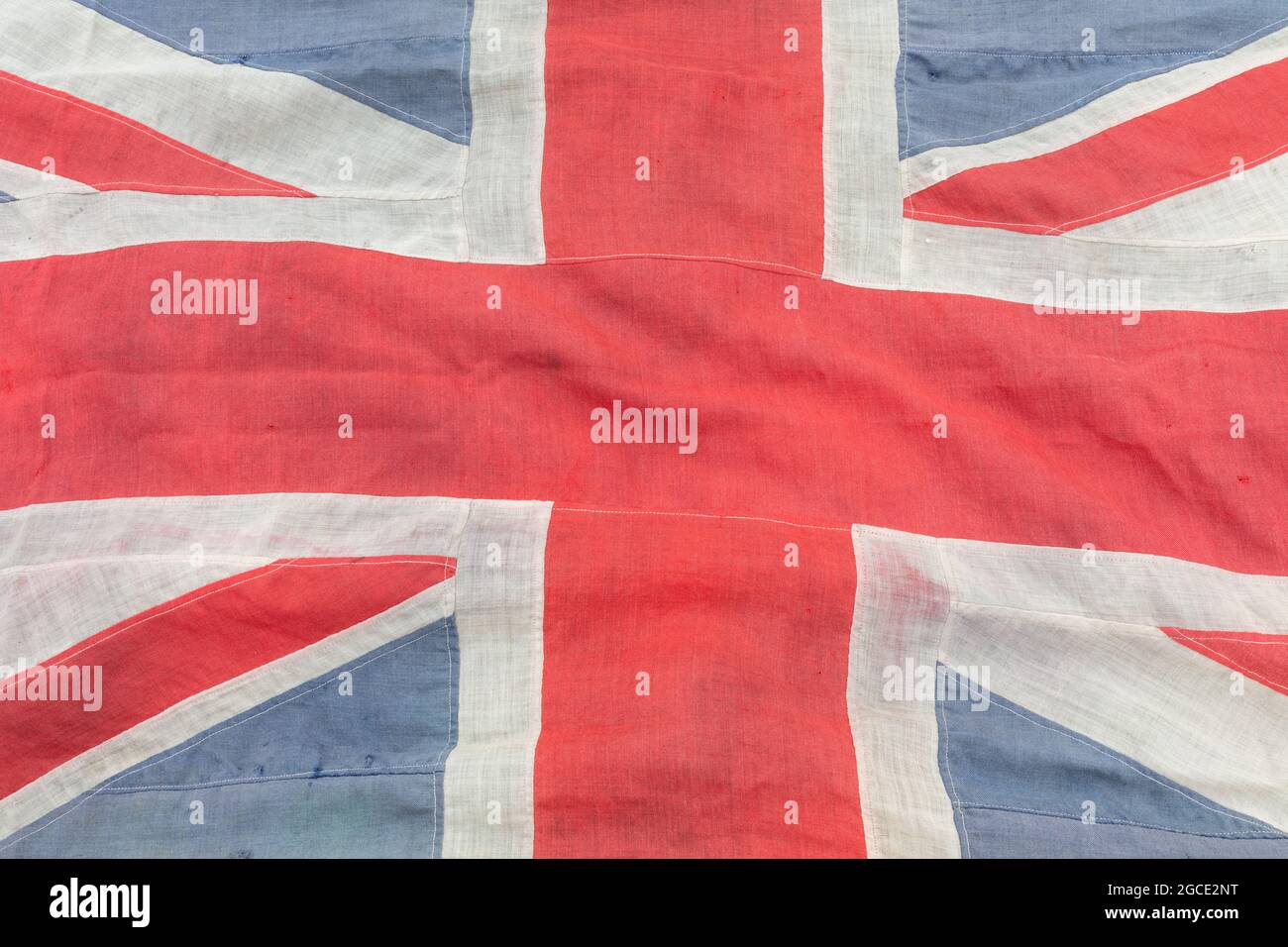 Faded Vintage Antique Union Jack British Flag Stock Photo