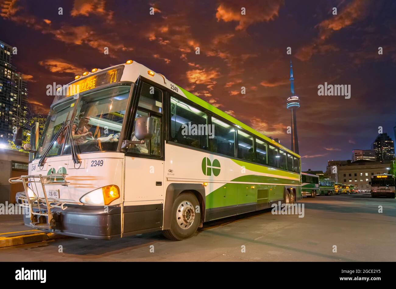 Toronto, Ontario, Canada-27 June, 2021: Go Bus station in Toronto downtown Stock Photo