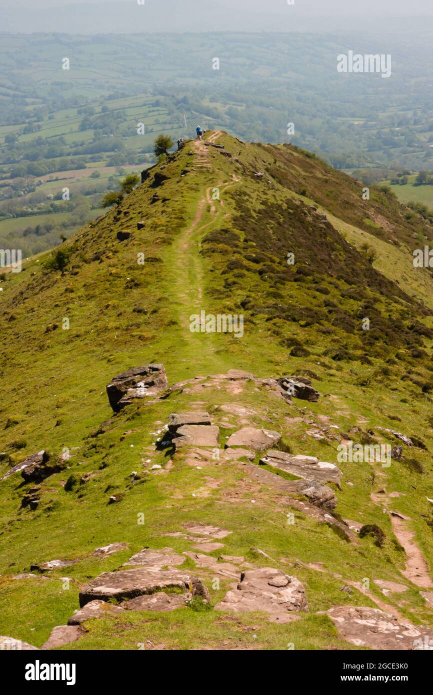 A narrow ridge in green, hilly, rural terrain. Cat's Back ...