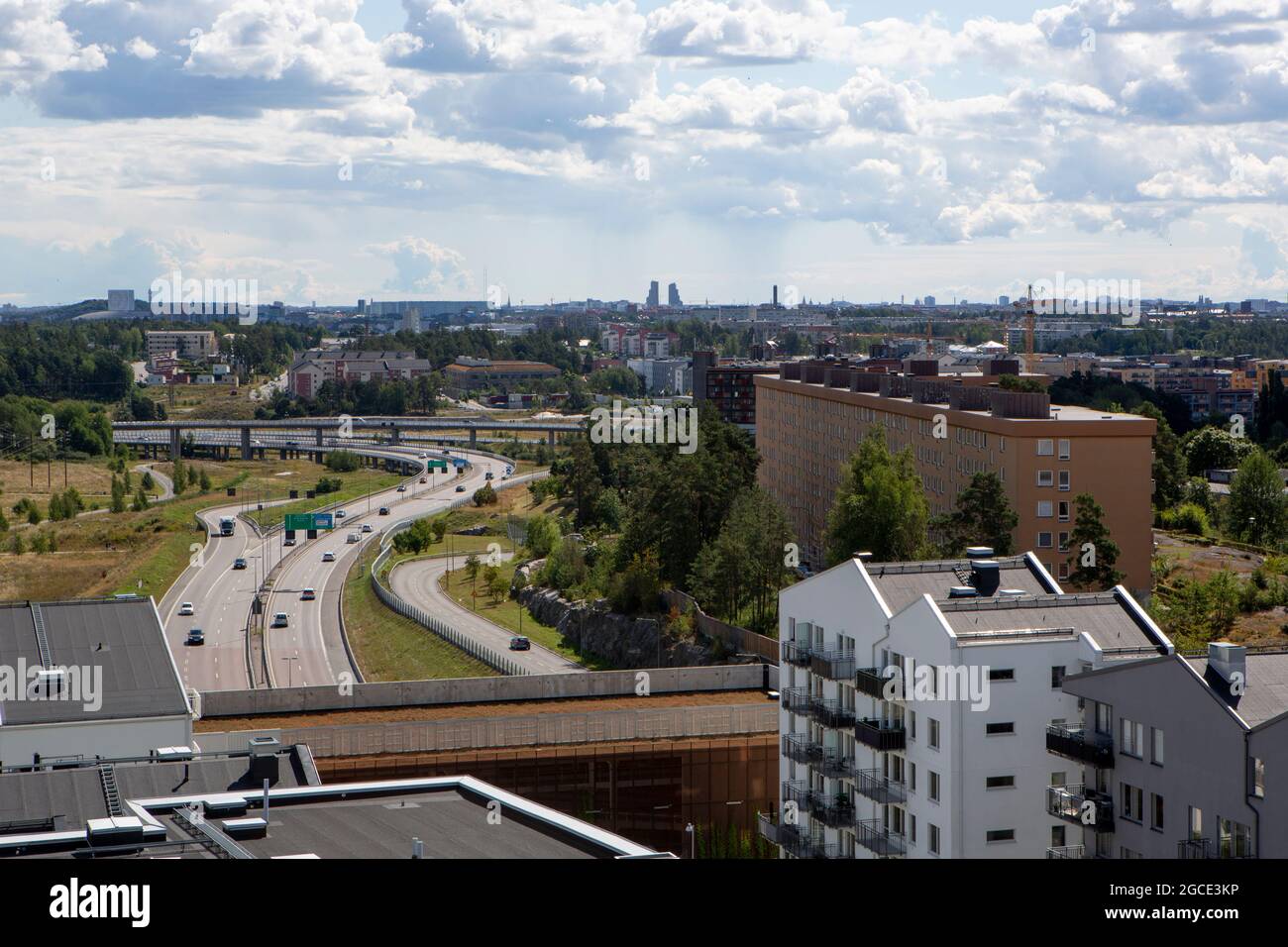 View of residential area. Stock Photo