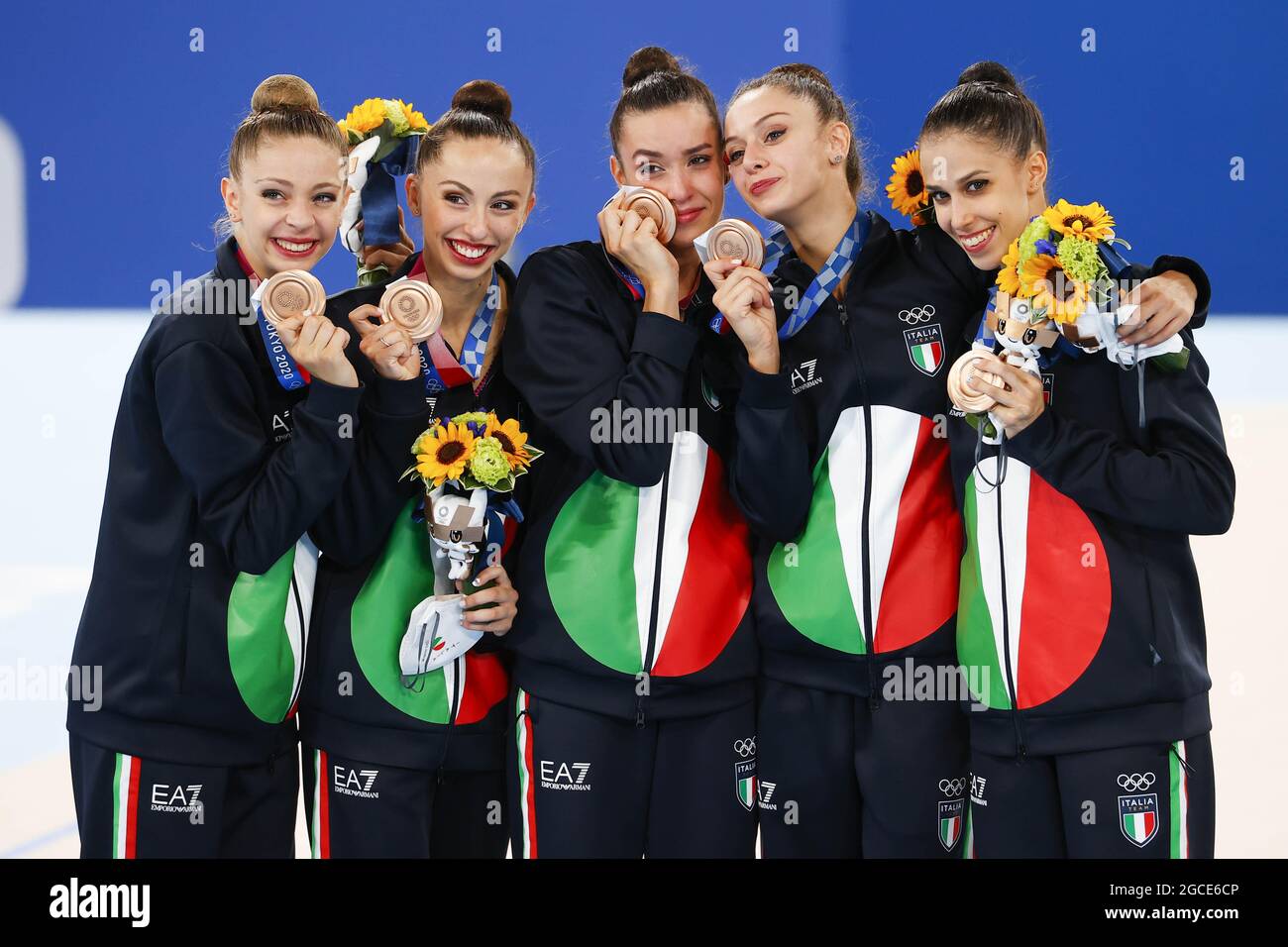 Italy Team 3rd Bronze Medal during the Olympic Games Tokyo 2020, Rhythmic  Gymnastics Team All-Around Medal Ceremony on August 8, 2021 at Ariake  Gymnastics Centre in Tokyo, Japan - Photo Kanami Yoshimura /