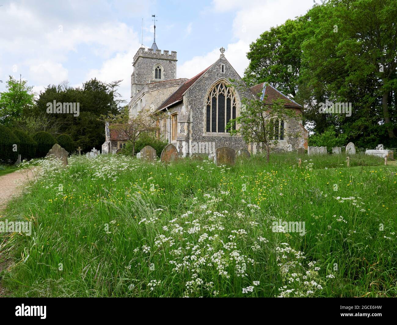 St Peter's Church, Bennington, East Hertfordshire, four miles east of Stevenage. Stock Photo
