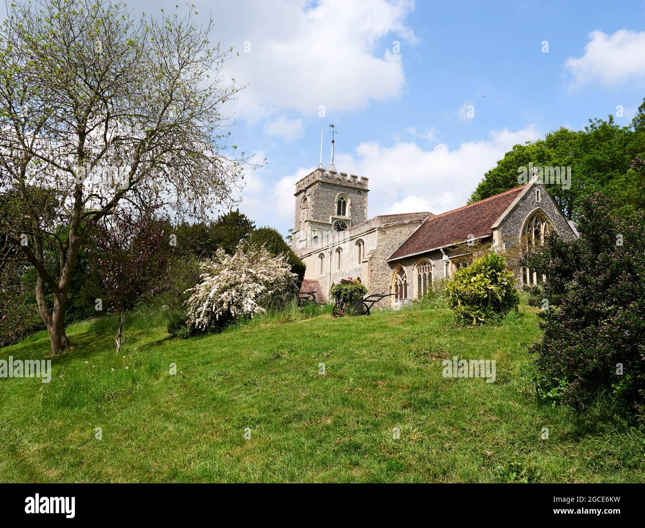 St Peter's Church, Bennington, East Hertfordshire, four miles east of Stevenage. Stock Photo