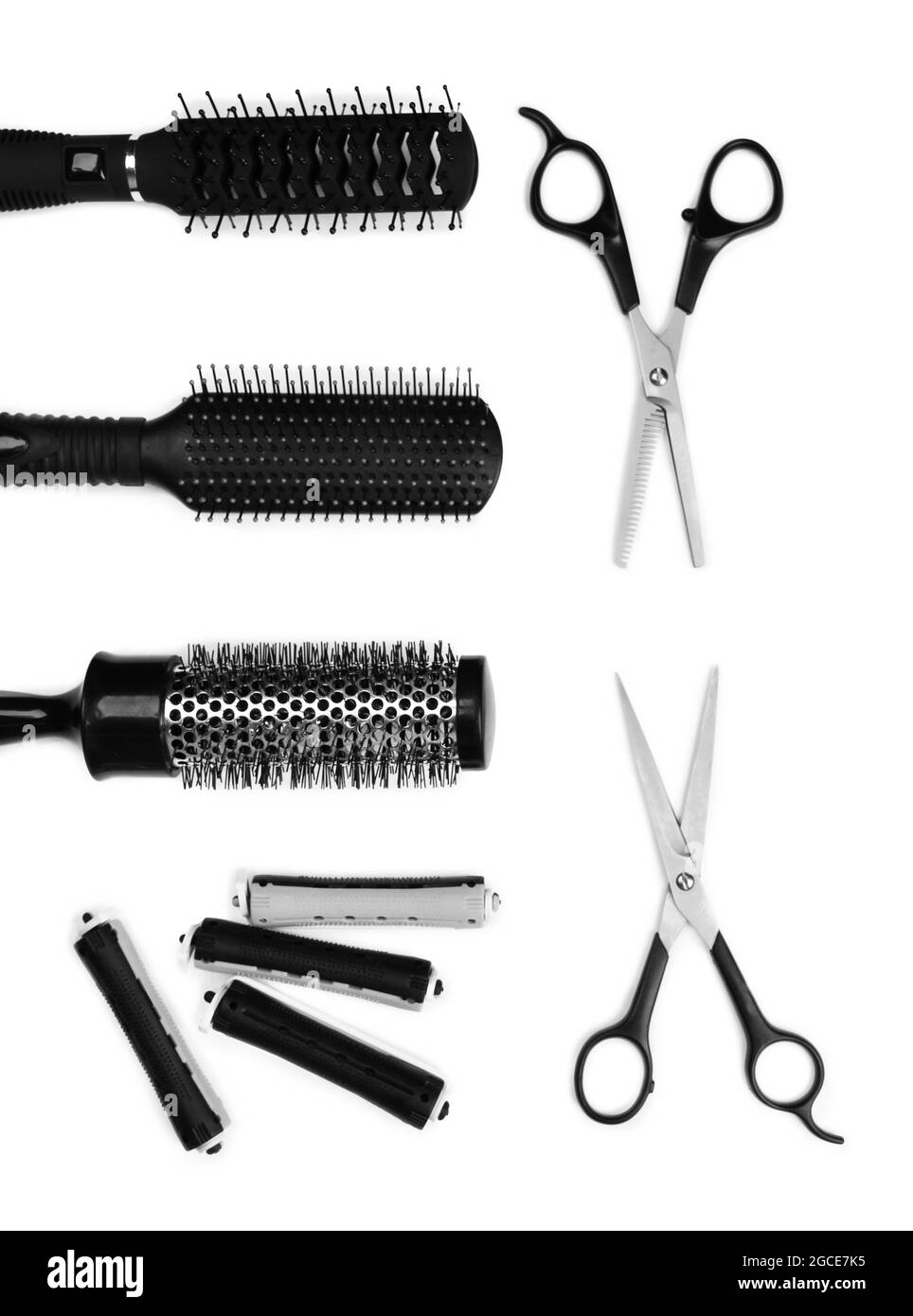 Professional hairdresser tools isolated on white Stock Photo Alamy