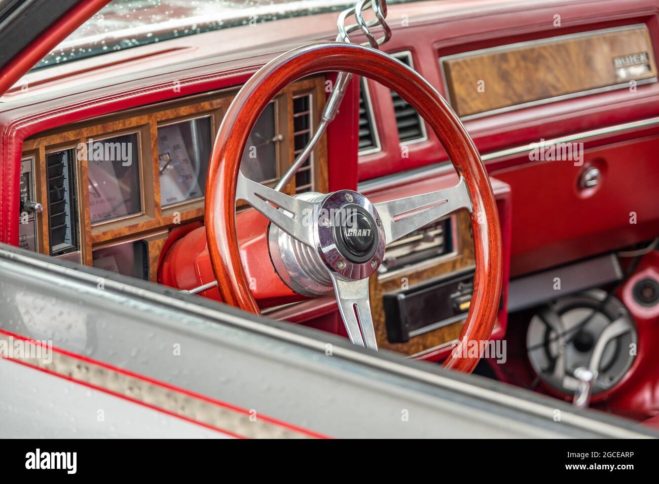 Festival of Wheels, Ipswich July 20201. Close up of the red Grant