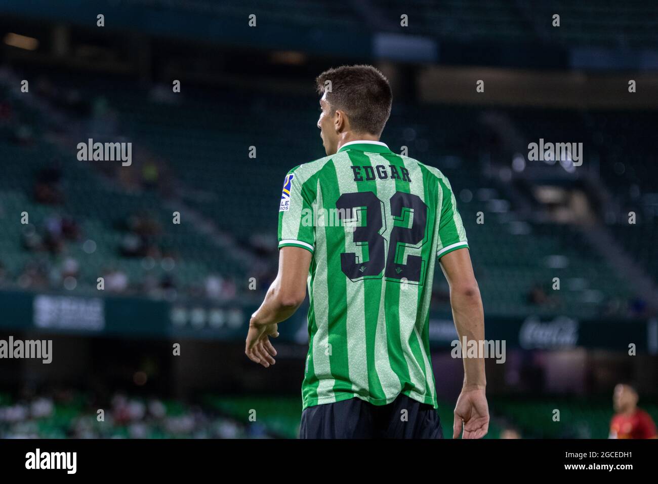 SEVILLE, Spain. 07th Aug, 2021. ƒdgar of Real Betis BalompiŽ during the  friendly match between Real Betis BalompiŽ and AS Roma. Credits: Mario D'az  Rasero/Medialys Images/Sipa USA Credit: Sipa USA/Alamy Live News