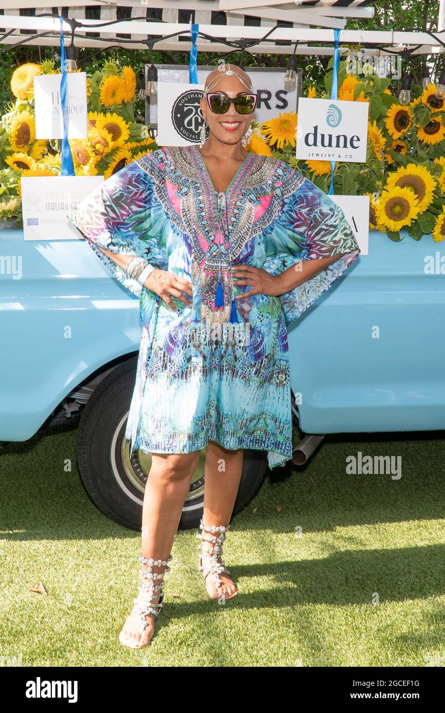 Monica Hughes Murphy  attends Bella Magazine's Annual Hamptons Cover Party featuring Boyz II Men at Southampton Social Club in Southampton, NY on August 7, 2021 (Photo by David Warren / Sipa? USA) Stock Photo