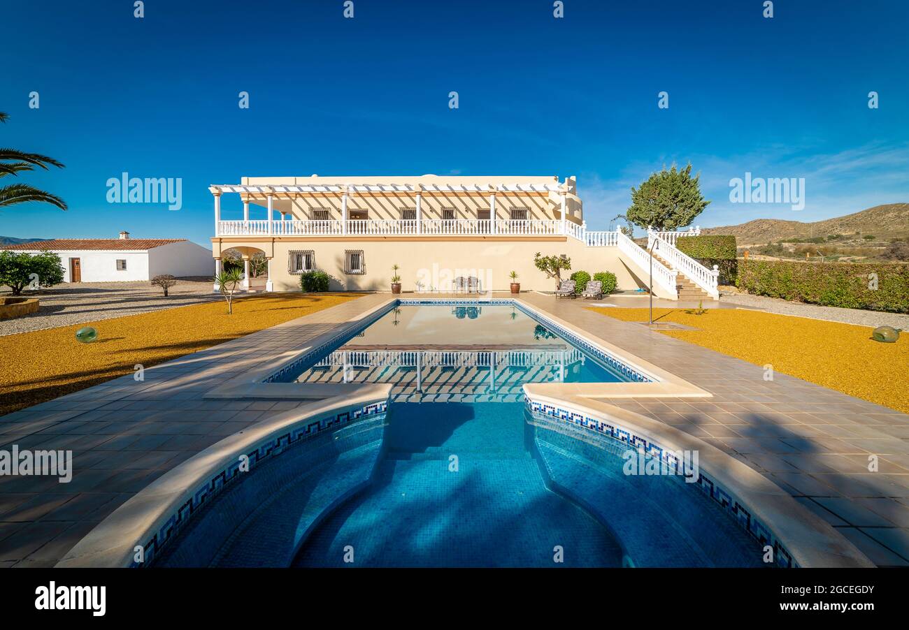 Country house near the sea in Vera, Almeria province, Andalusia region, Spain. Stock Photo