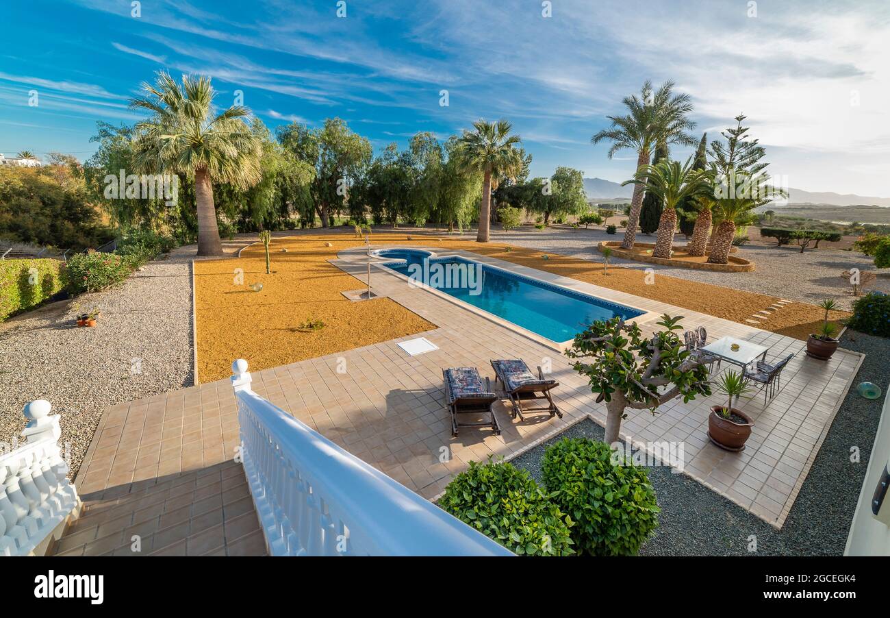 Country house near the sea in Vera, Almeria province, Andalusia region, Spain. Stock Photo
