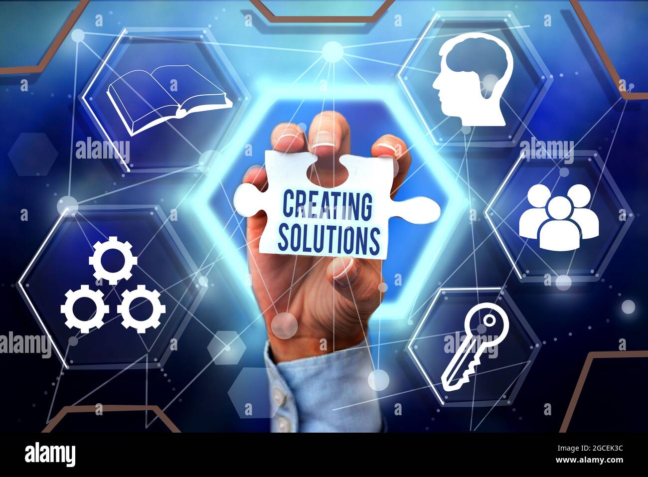 Sign displaying Creating Solutions. Concept meaning Make ways to solve ...