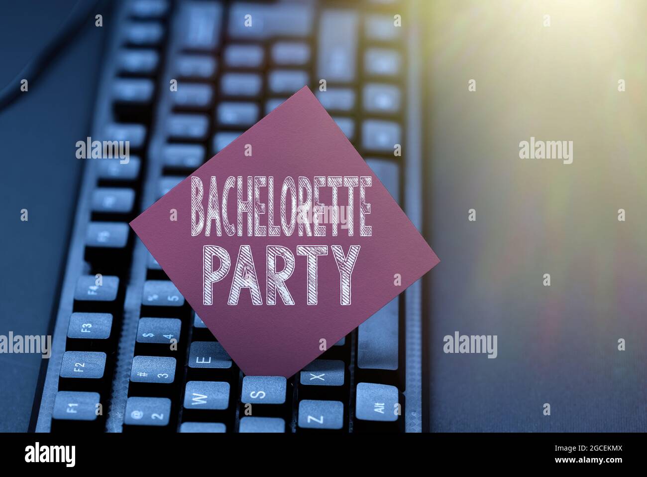 Inspiration showing sign Bachelorette Party. Word for a party given for