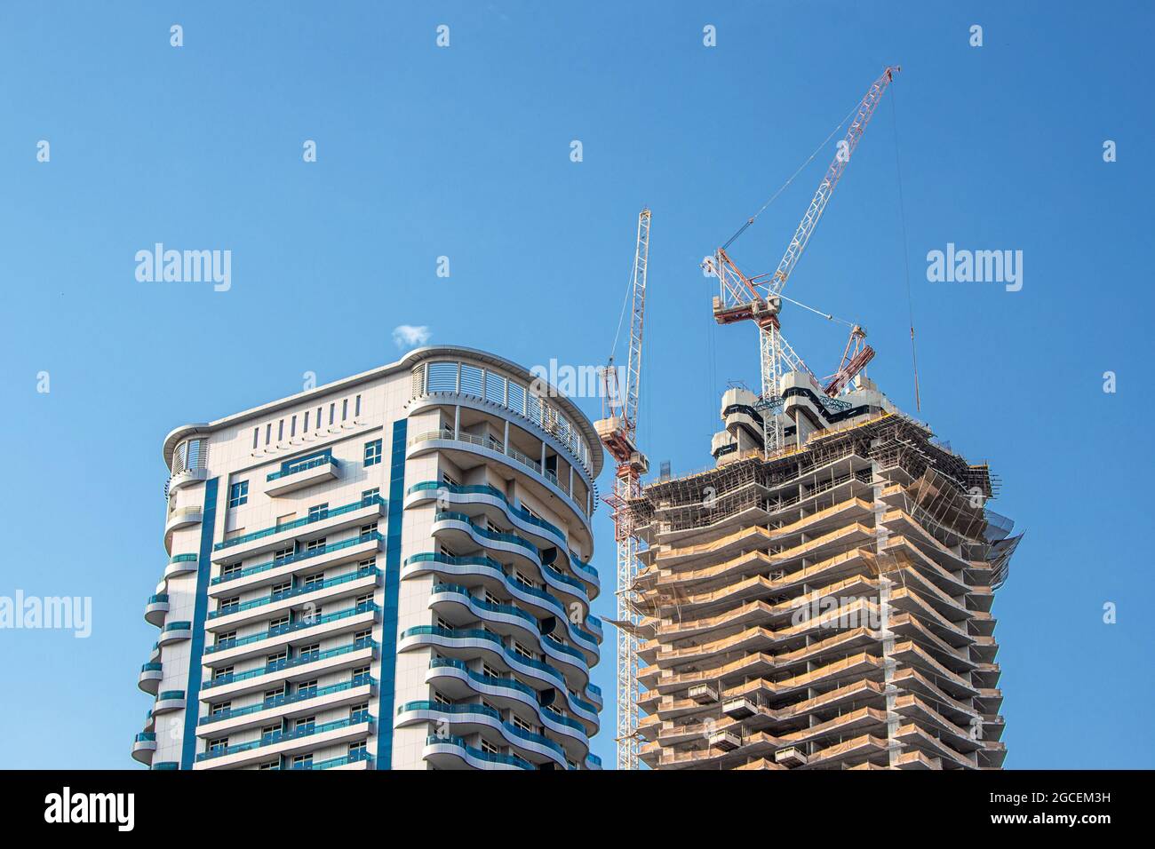 construction of a skyscraper in Dubai and the United Arab Emirates