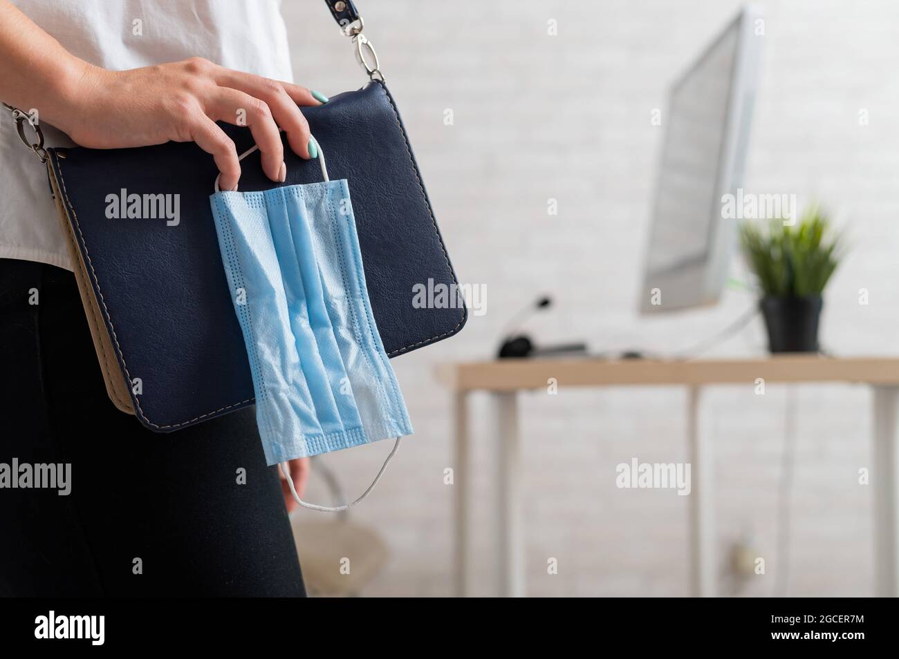 Woman wearing leather mask hi-res stock photography and images - Alamy