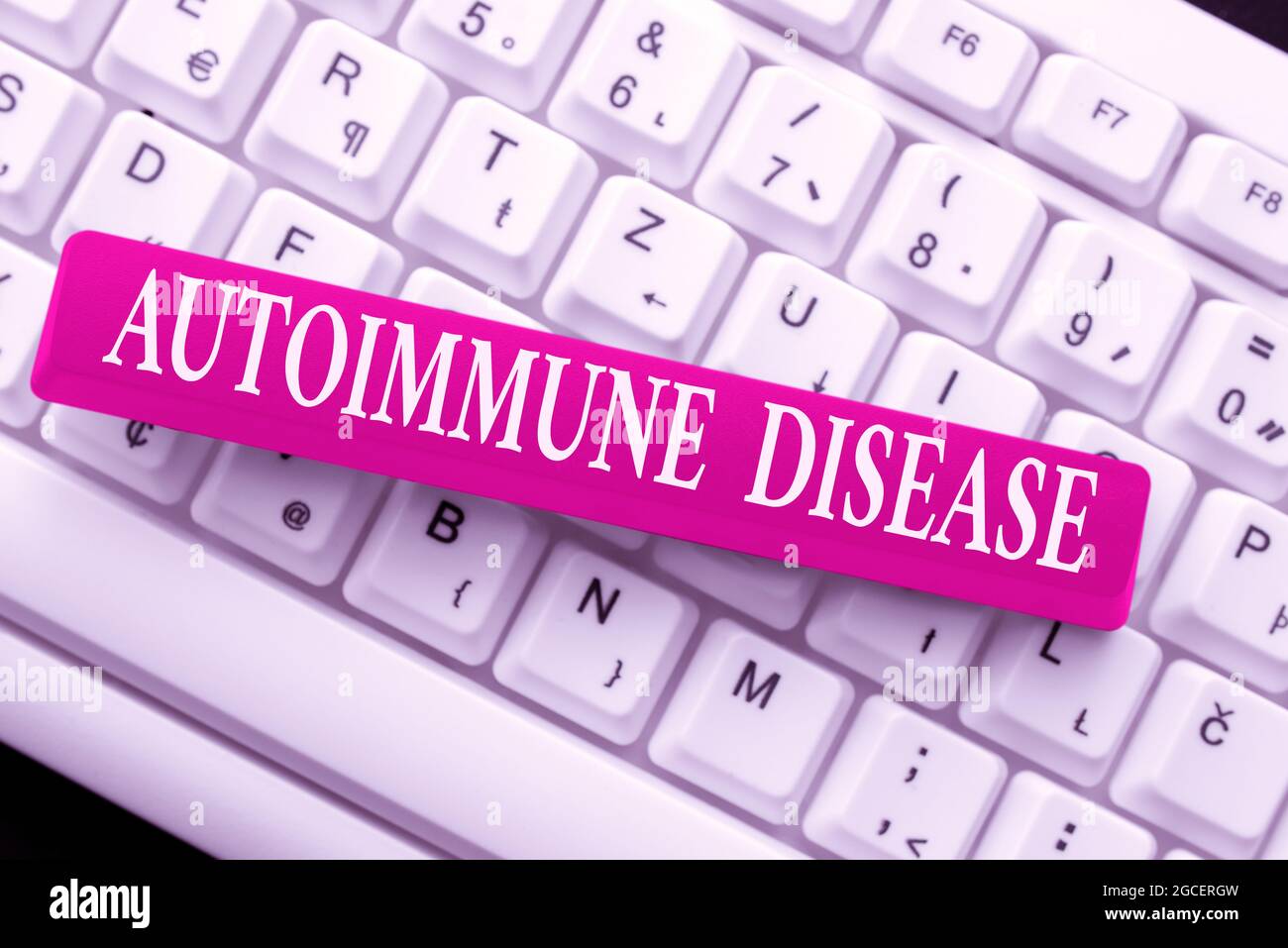 Handwriting text Autoimmune Disease. Business overview body tissues are attacked by its own immune system Typing Difficult Program Codes, Writing New Stock Photo