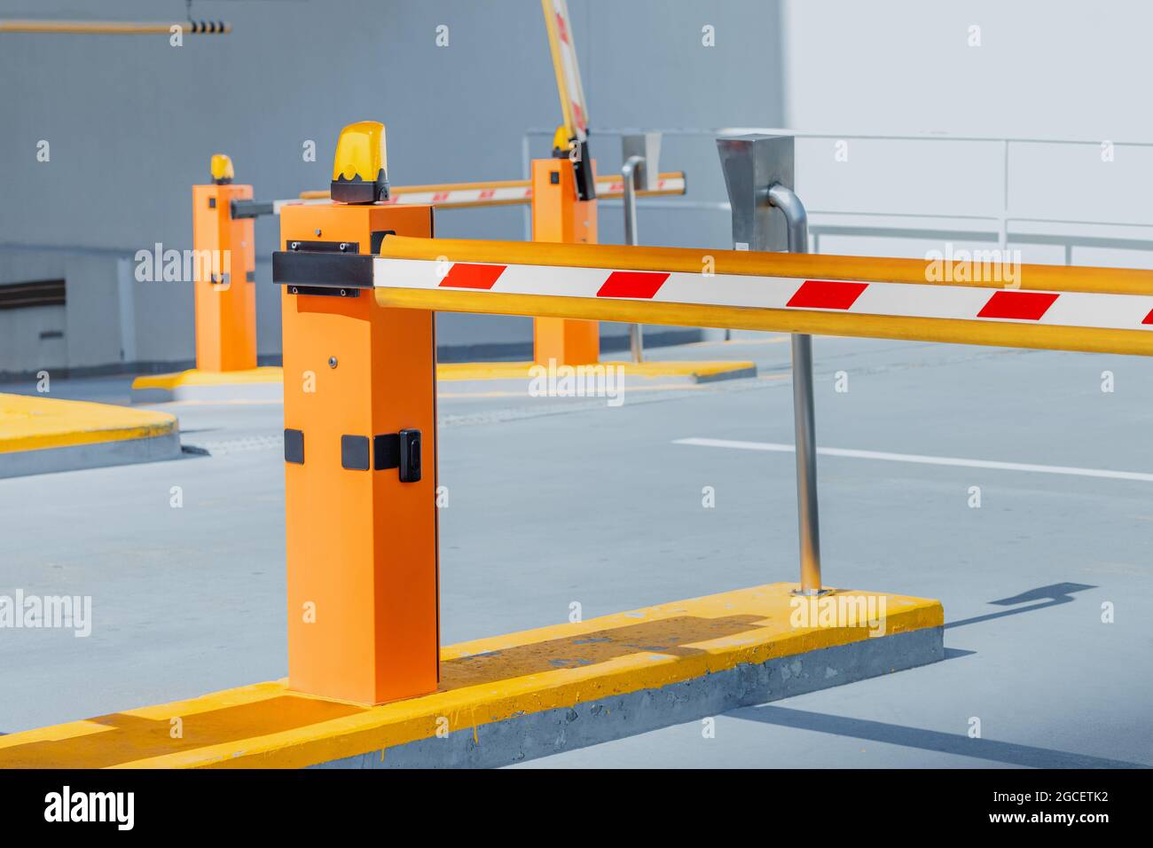 access control system that regulates the automatic barrier entrance for  cars to the city parking lot Stock Photo - Alamy