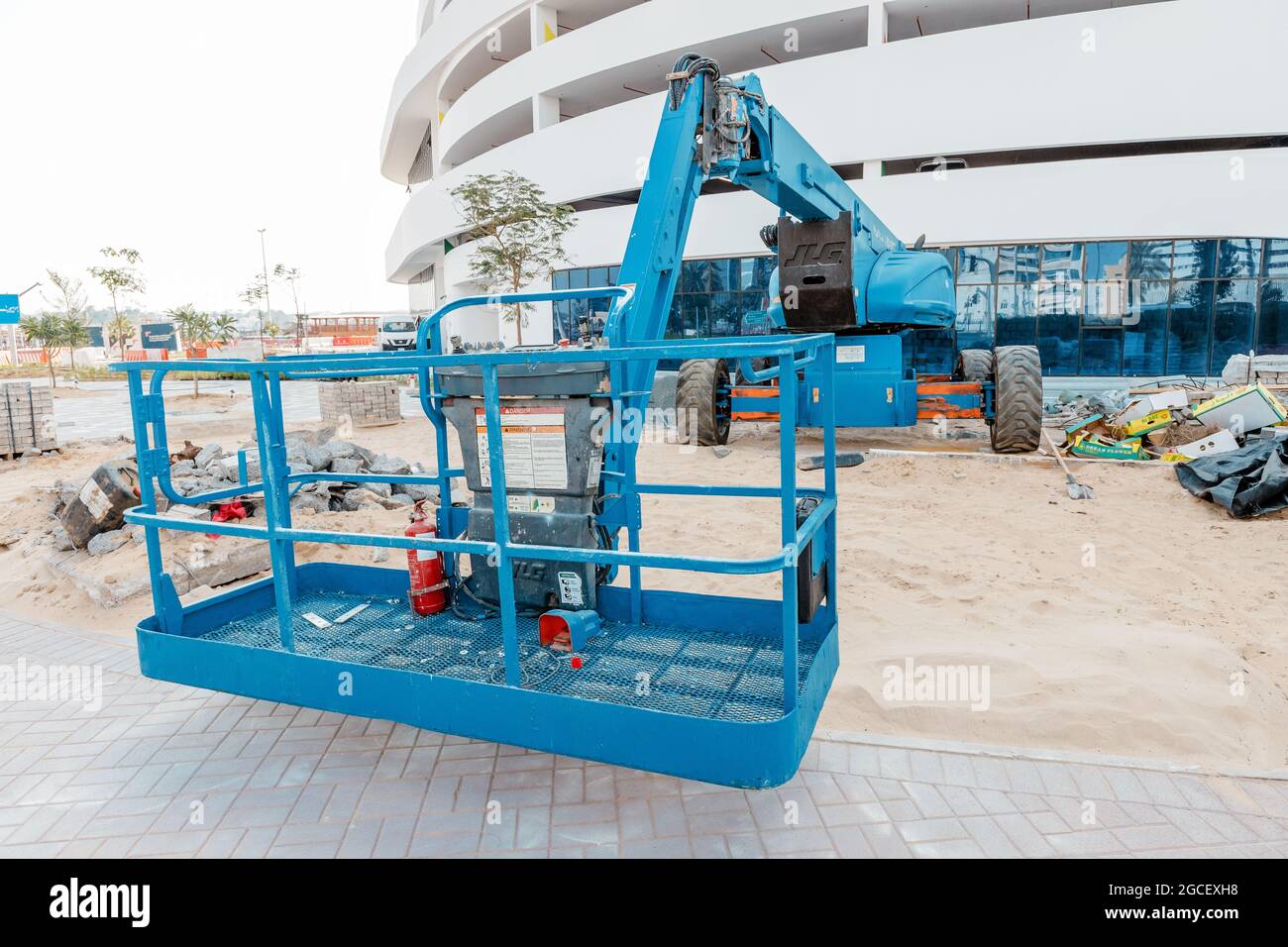 23 February 2021, Dubai, UAE JLG lift and elevator hydraulic heavy