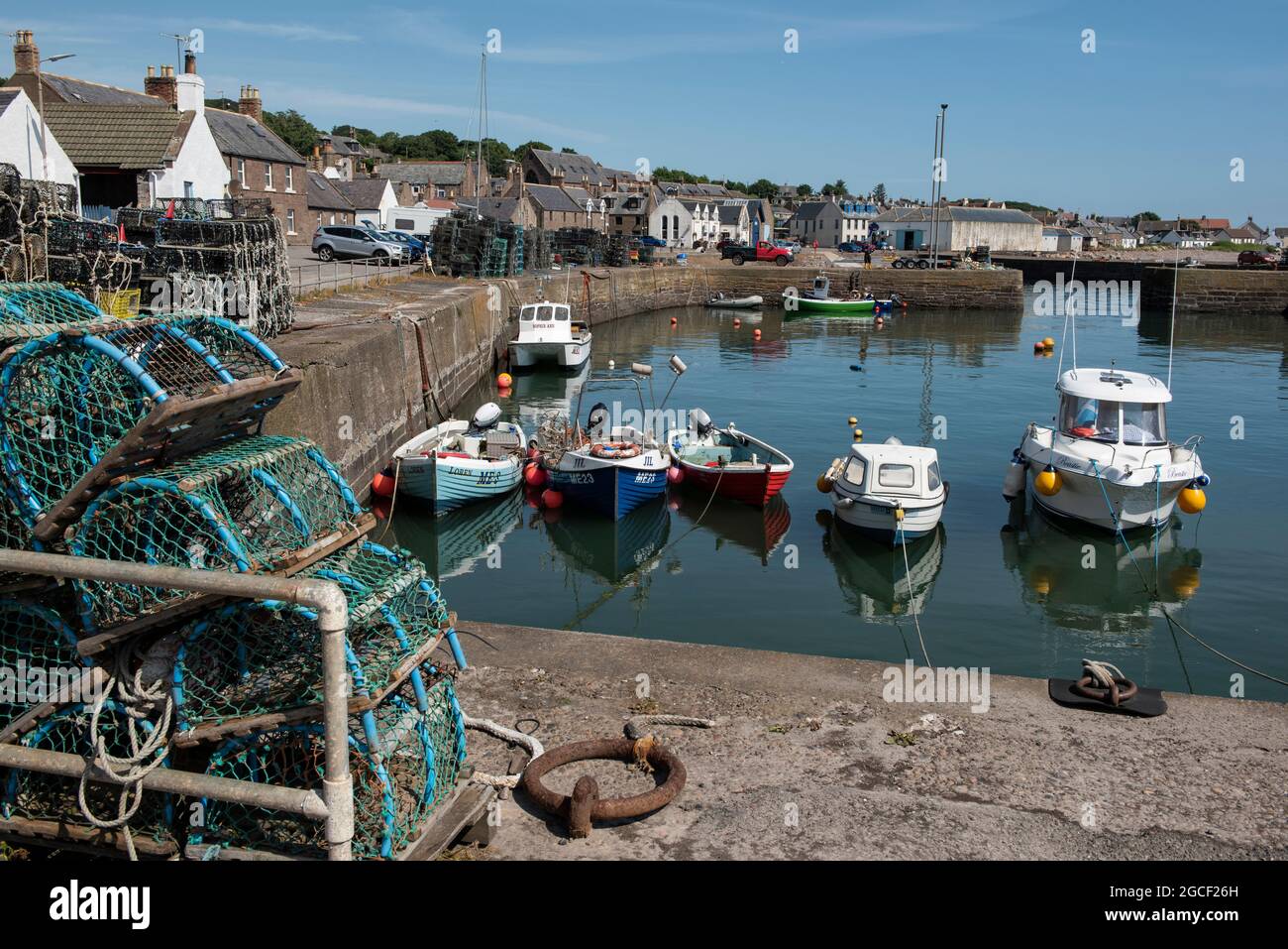 Johnshaven harbour, Aberdeenshire, Scotland Stock Photo Alamy