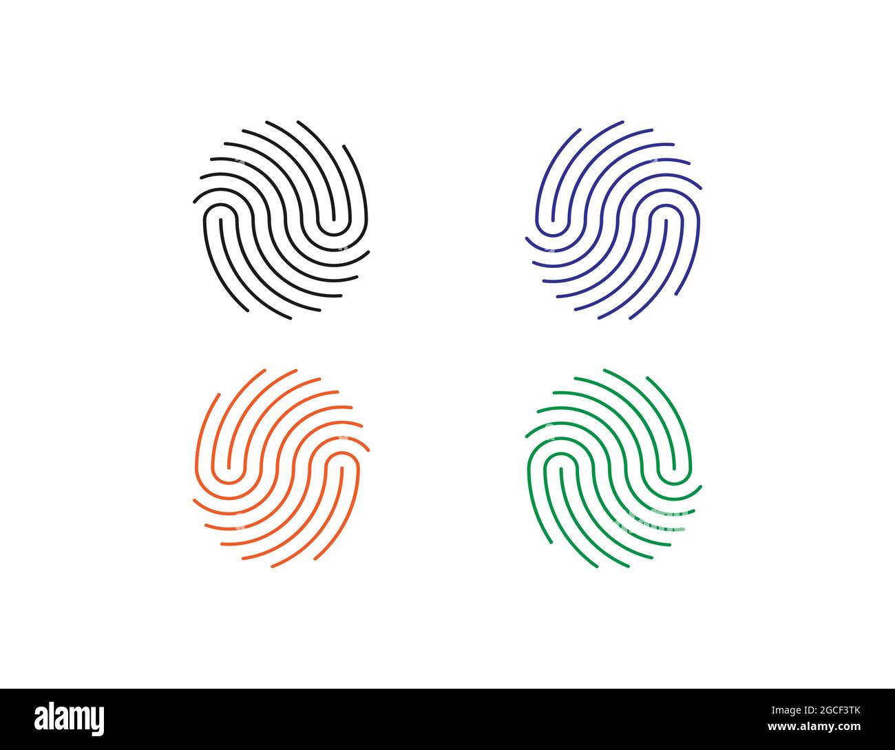 Fingerprint, valid trace identify icon Stock Vector