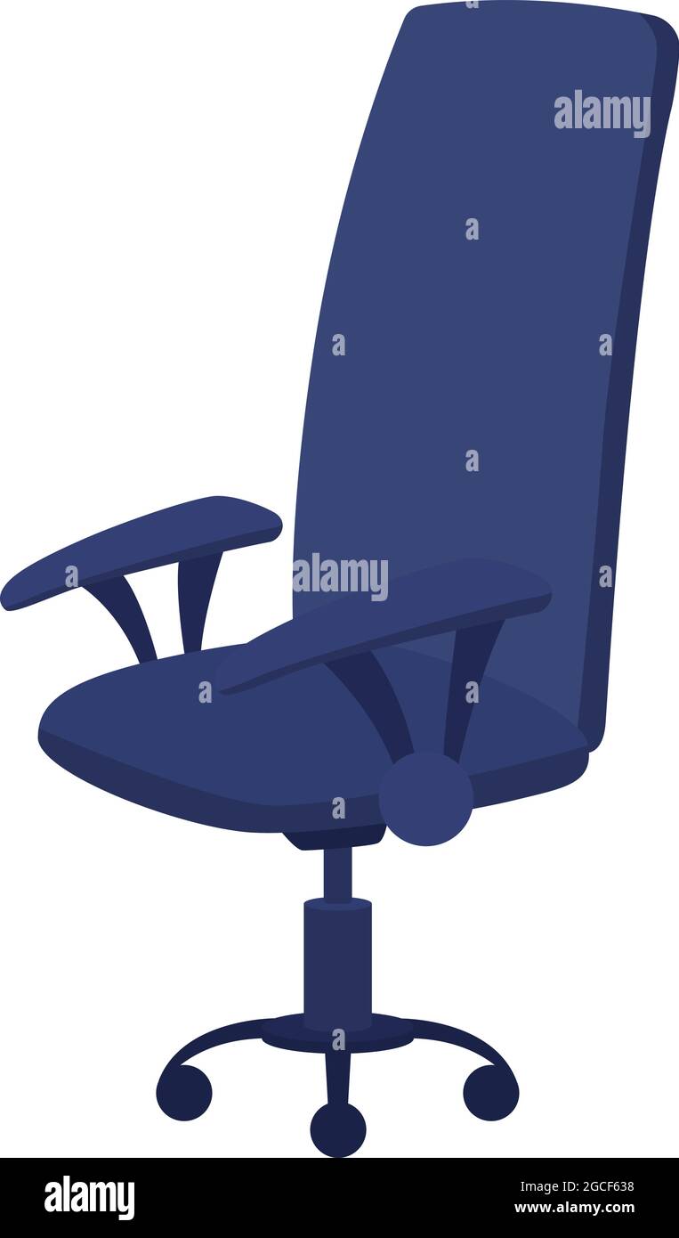 Office chair semi flat color vector object Stock Vector