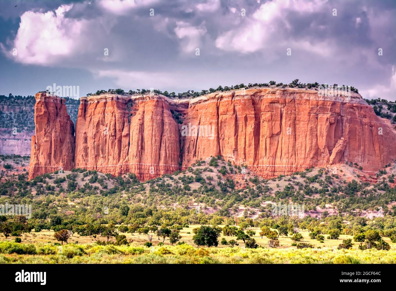Gallup New Mexico Red Rock Bluffs Stock Photo