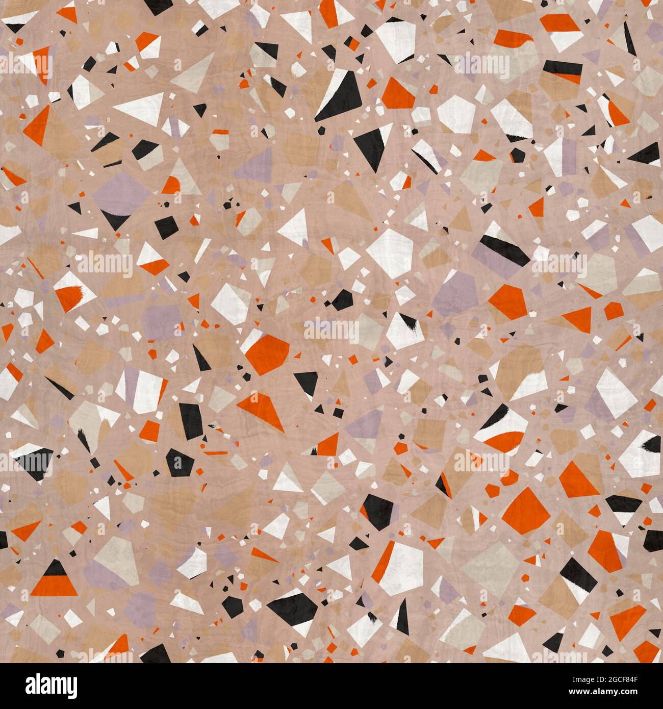 Seamless modern abstract random terrazzo pattern swatch Stock Photo - Alamy