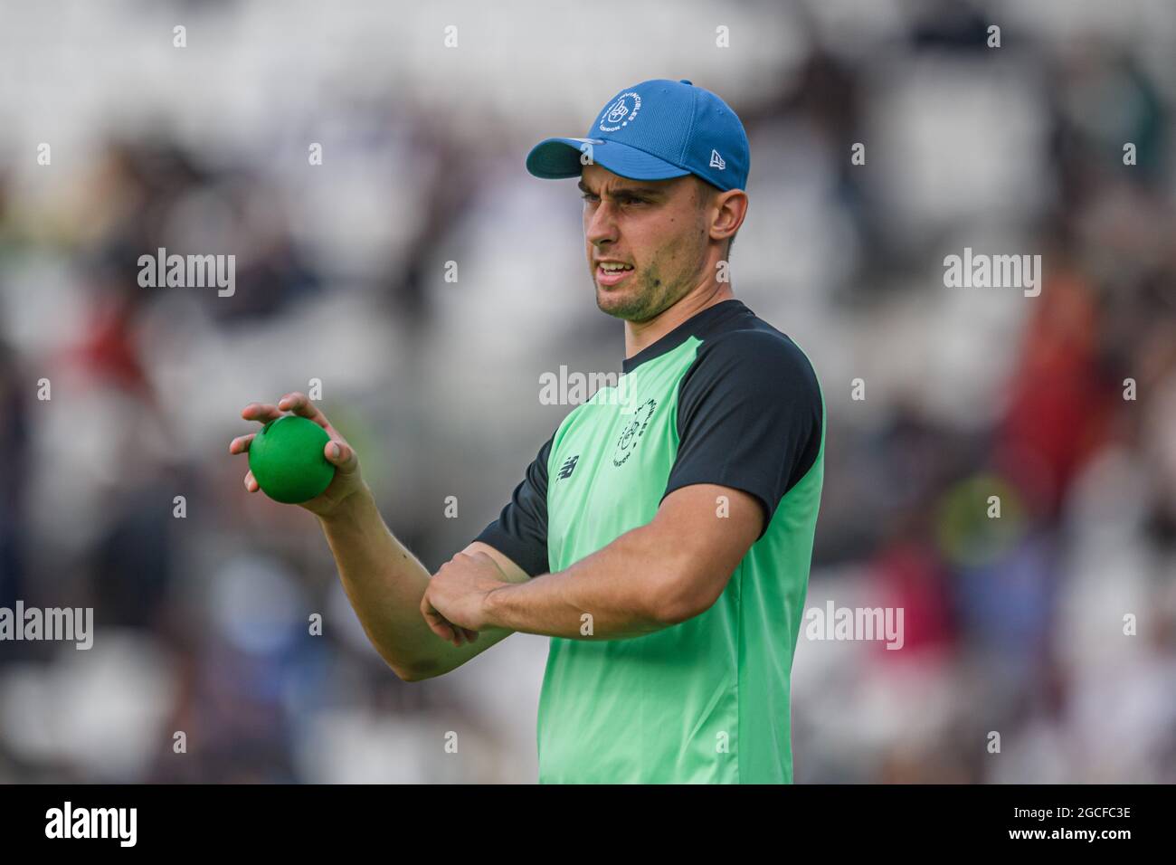 LONDON, UNITED KINGDOM. 08th Aug, 2021. Will Jacks of Oval Invincibles in pre match warm up during The Hundred between Oval Invincibles vs Trent Rockers at The Oval Cricket Ground on Sunday, August 08, 2021 in LONDON ENGLAND.  Credit: Taka G Wu/Alamy Live News Stock Photo