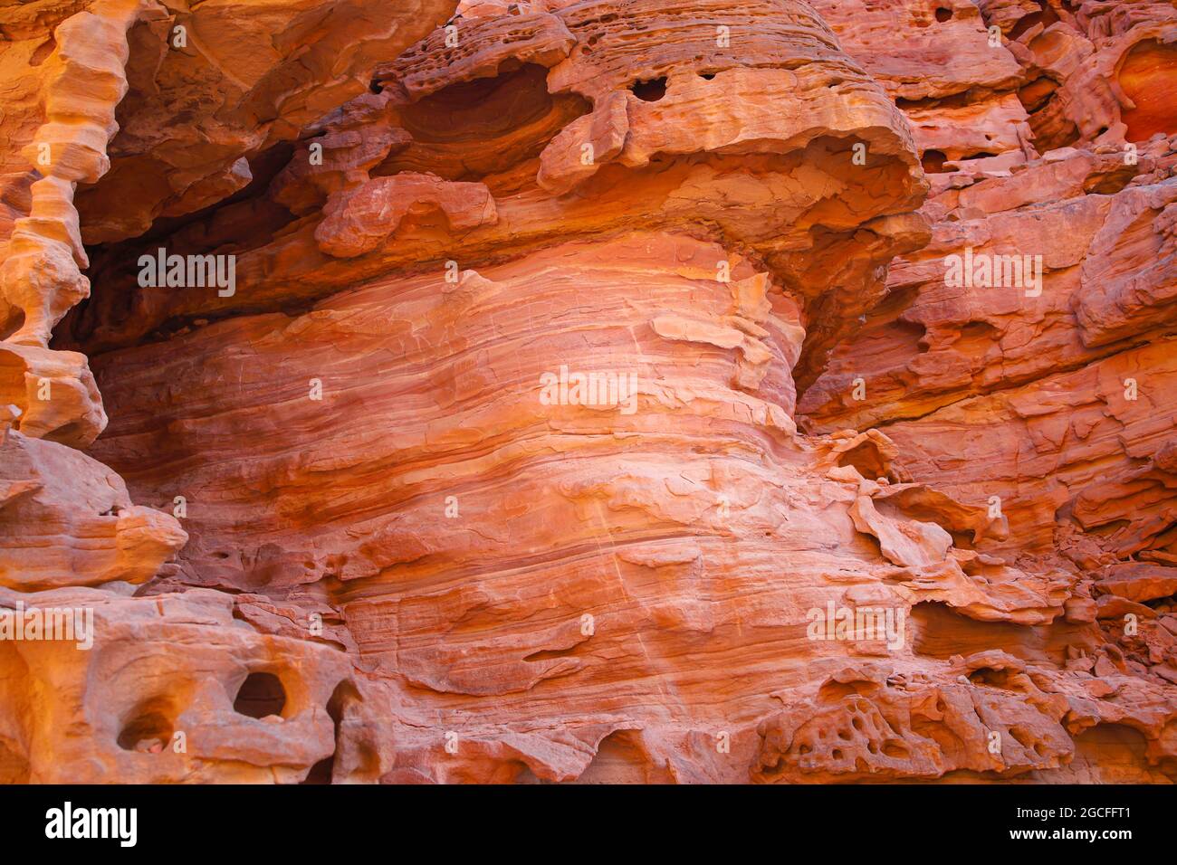 an amazingly beautiful red canyon is a canyon with huge rocks Stock Photo