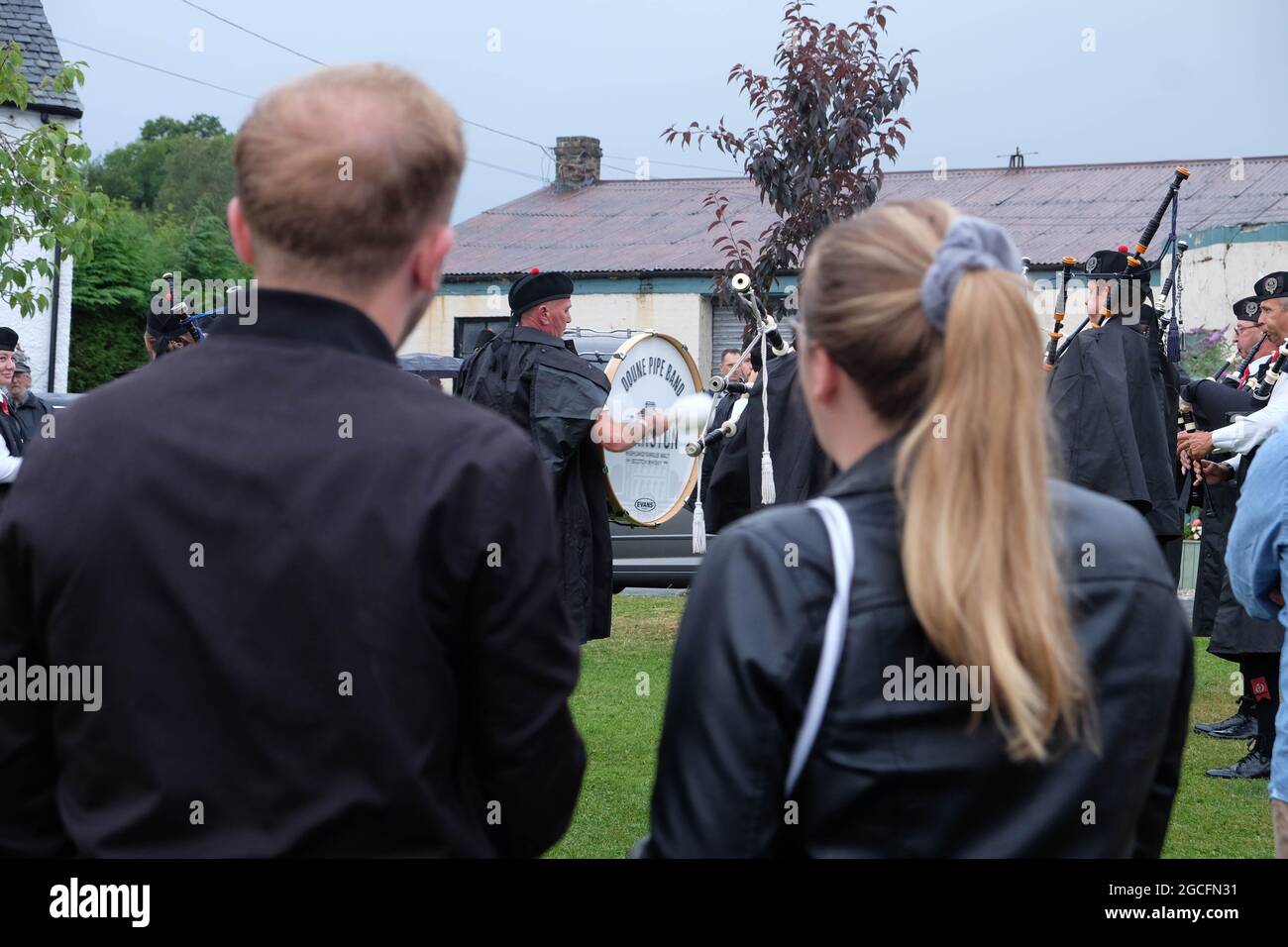 Drymen bagpipe band, Loch Lomond Scotland Stock Photo Alamy