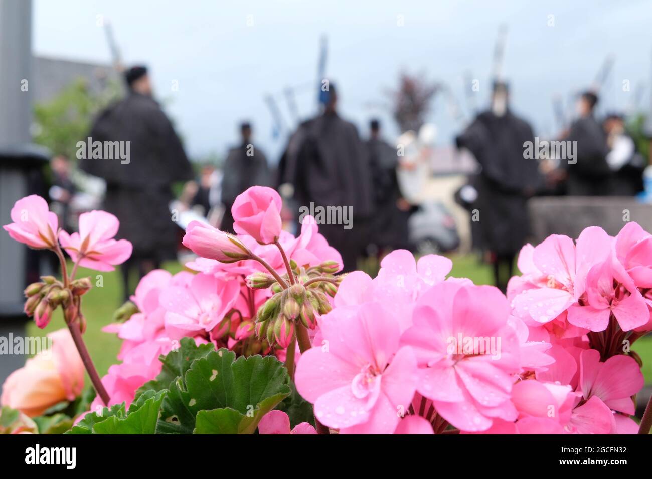 Drymen bagpipe band, Loch Lomond Scotland Stock Photo Alamy