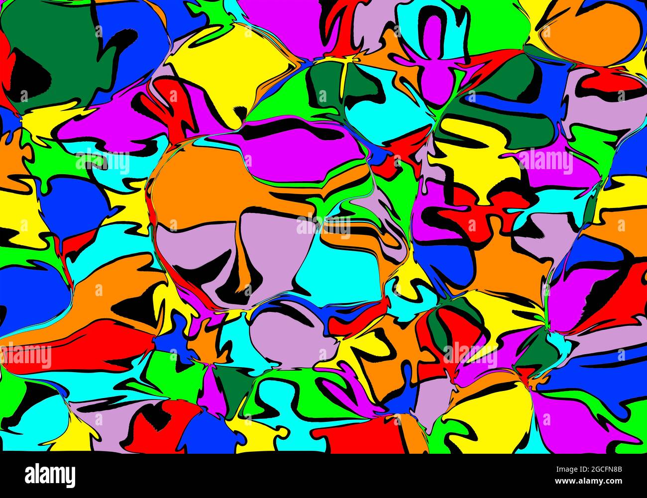 Random psychedelic pattern bright colours Stock Photo - Alamy