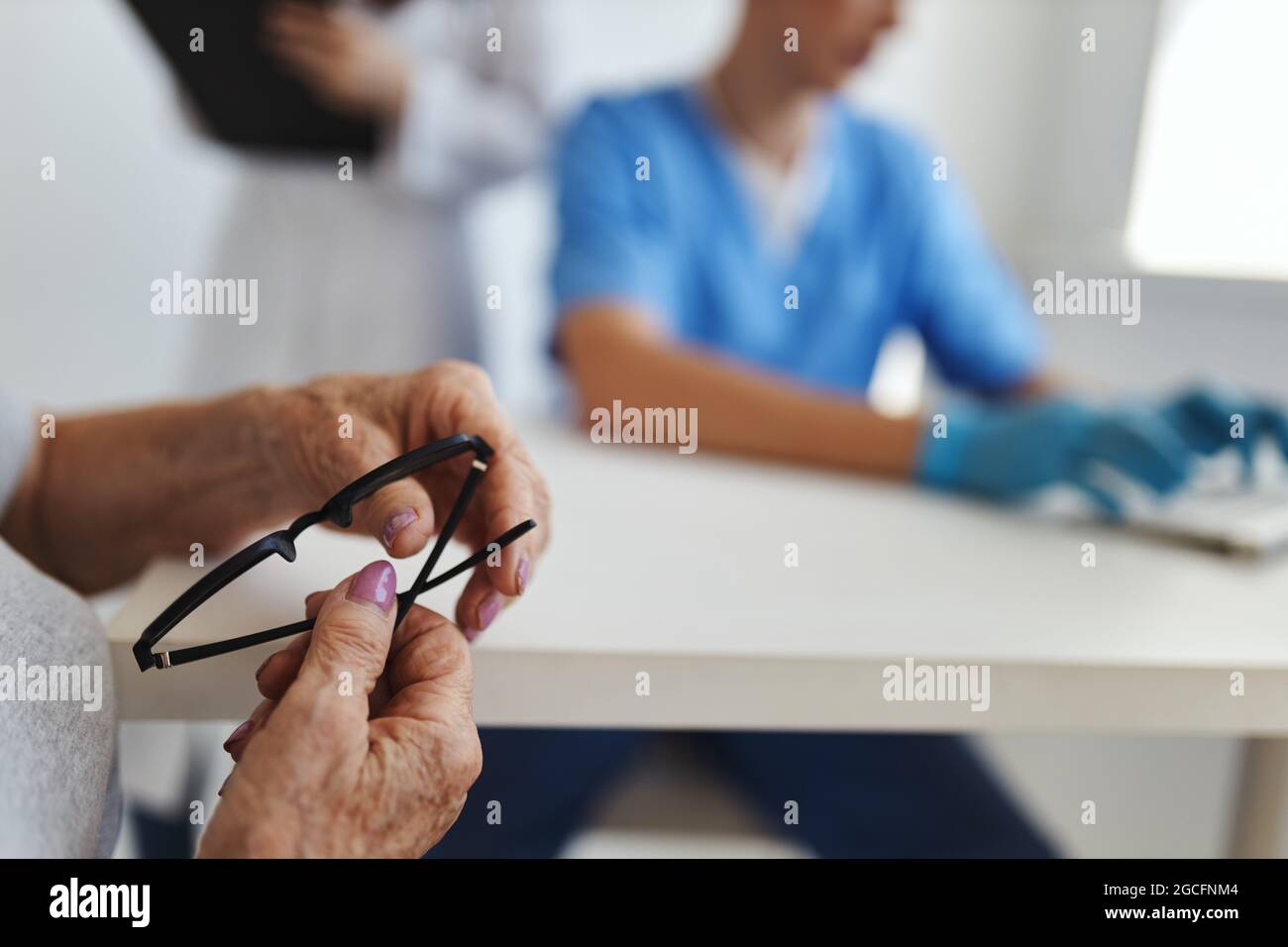 patient in the medical office visit to the doctor treatment hospital